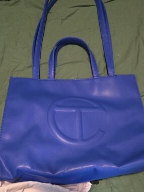 Authentic Telfar Painters Tape Embossed Logo Tote Bag